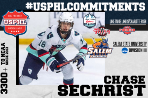 #USPHLCommitments: Lakers and Rush Blueliner Sechrist Commits To Salem State University